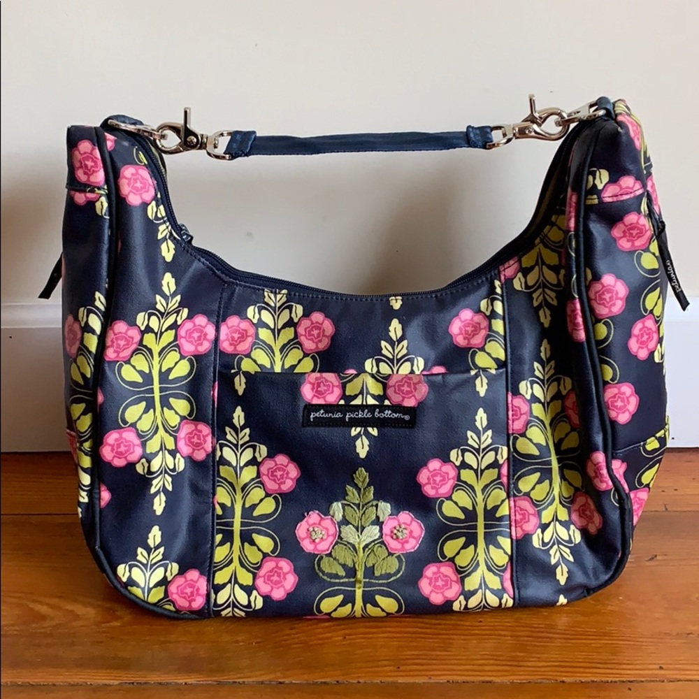 PETUNIA pickle bottom TOURING tote diaper bag.